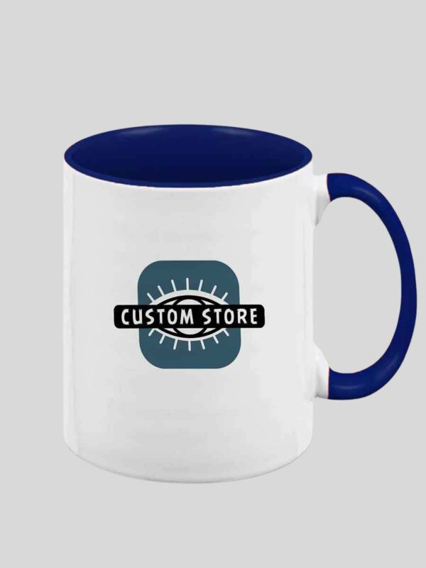 Tazza con manico blu