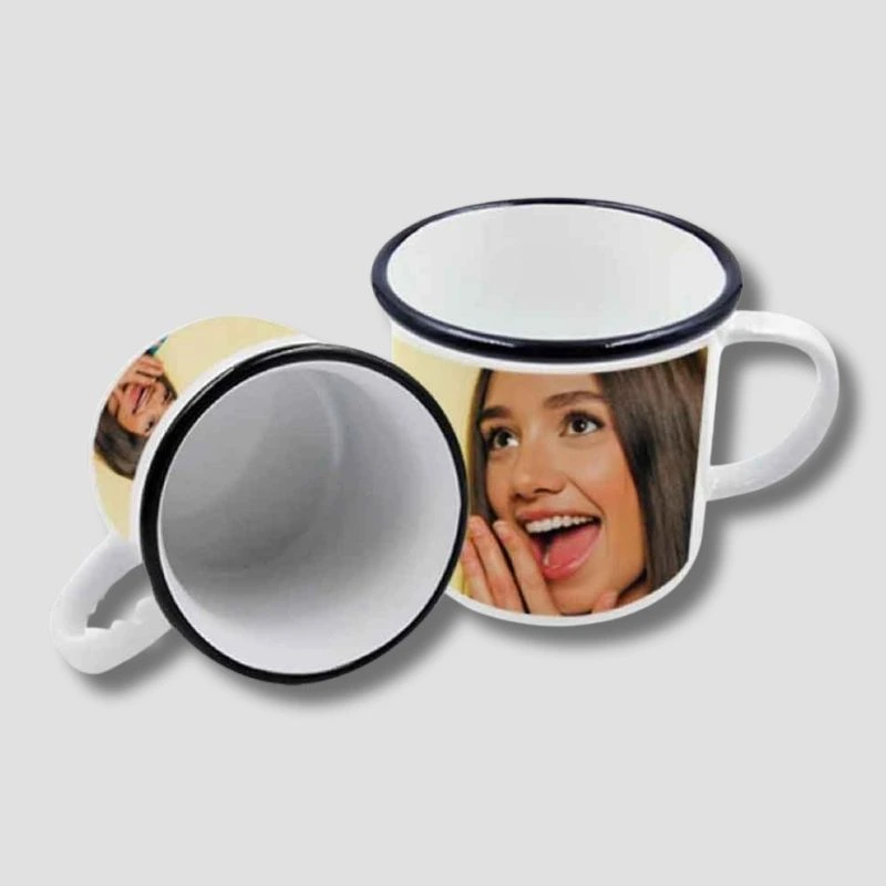 Tazza con bordo nero