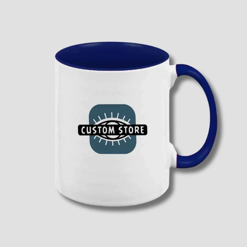 Tazza con manico blu